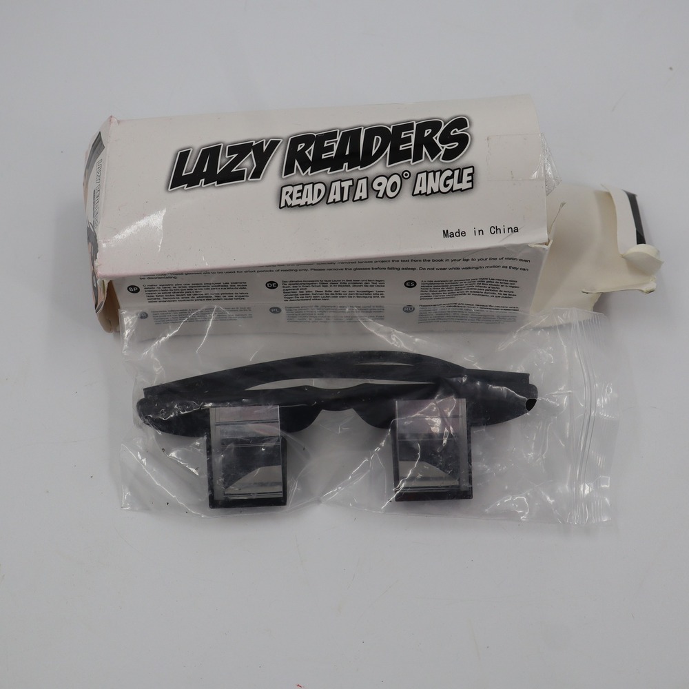 Lazy Readers Prism Glasses Unisex OS Black 90‎ Degree Angle Read Lying Flat New